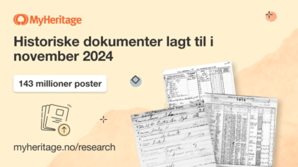 MyHeritage legger til 143 millioner historiske dokumenter i november 2024