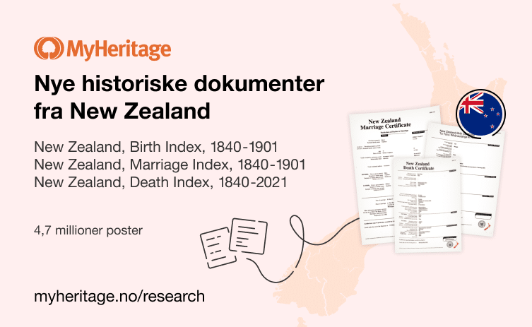 MyHeritage lanserer tre historiske samlinger fra New Zealand