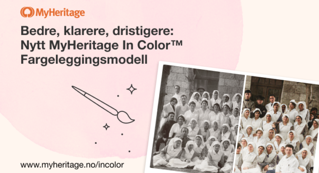 Foto –  Ny modell for fargelegging med MyHeritage InColor™