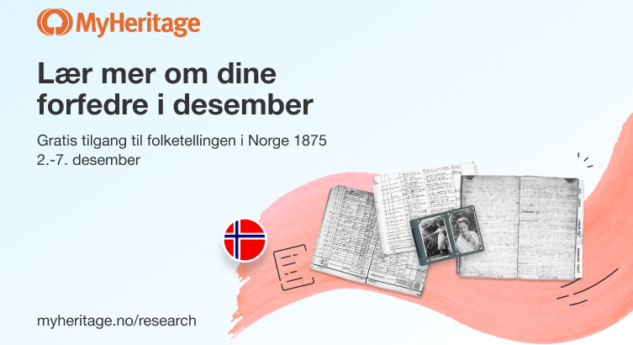 Fri tilgang til norsk folketelling fra 1875 i perioden 2. – 7. desember