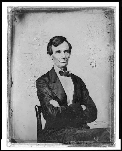 Portrett av Abe Lincoln tatt 13. August 1860. (Kilde: Library of Congress, offentlig eie).