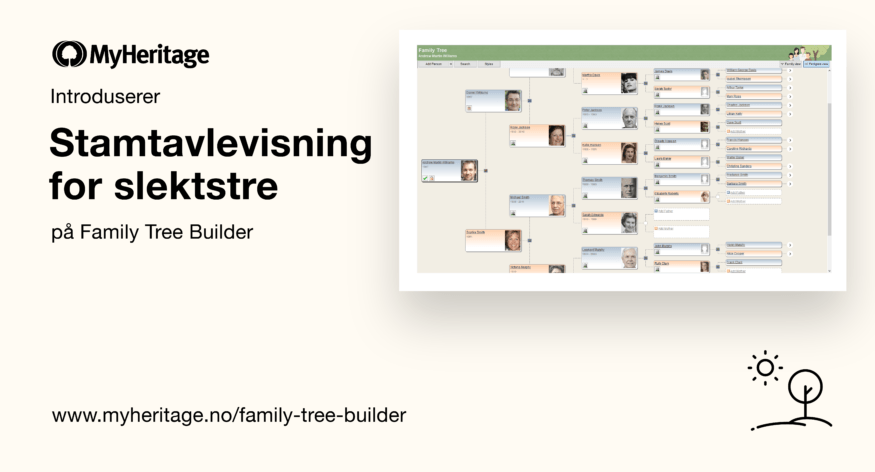 Stamtavle-visning er nå tilgjengelig i Family Tree Builder