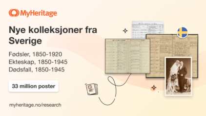 Svenske registre for fødte, vigde og døde – nå tilgjengelige på MyHeritage