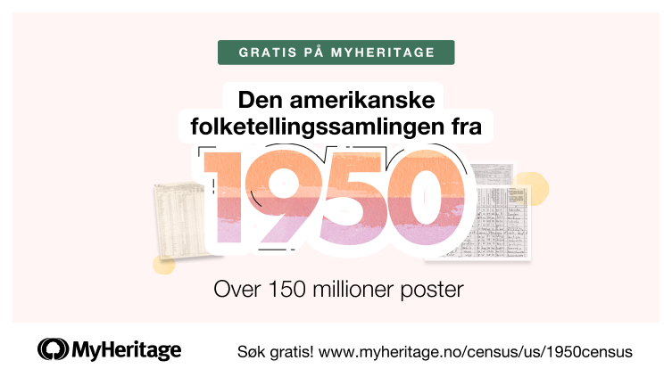 MyHeritage publiserer USAs folketelling fra 1950: Søk gratis i alle stater og territorier!