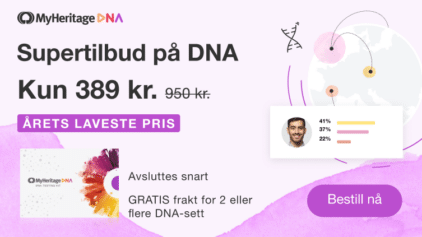 MyHeritage DNA-sett til årets laveste pris!