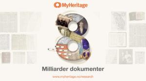 Nå er det over 8 milliarder kilder på MyHeritage!