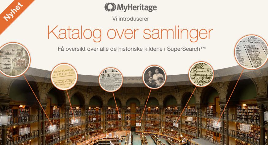 Nyhet: Få full oversikt over alle datasamlinger på MyHeritage