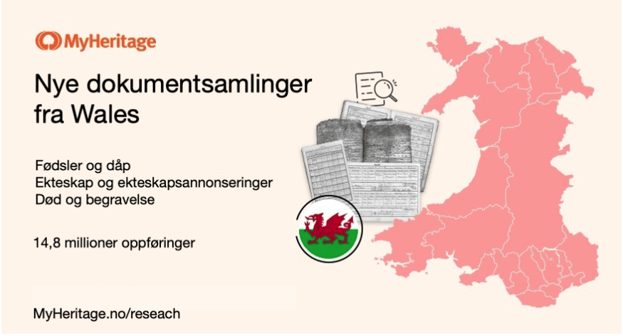 MyHeritage lanserer tre historiske dokumentsamlinger fra Wales