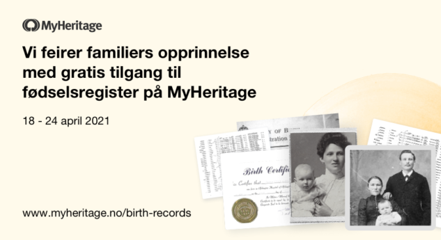 Vi feirer våren med gratis tilgang til alle fødselsregistre