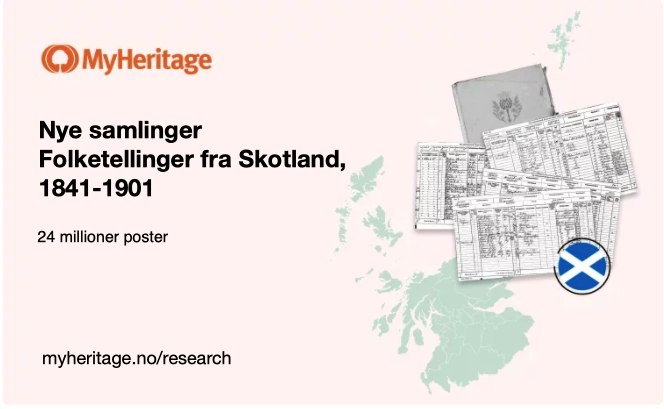 MyHeritage publiserer Skotske folketellinger fra 1841-1901