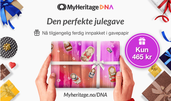 MyHeritage DNA-sett – nå også i gavepapir